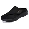 2025 Inverno Pelúcia Quente Malha Fly Pelúcia Fechamento com Velcro Bico Fechado Meia-calça Sapatos de Algodão Chinelos de Algodão para Casal Chinelos de Pelo Preguiçosos