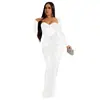 C6023 Transfronterizo Aliexpress Amazon Moda Europea y Americana Ropa de Mujer Malla con Pedrería Transparente Manga Larga Vestido Largo