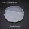 Molde de Resina de Cristal DIY Papoula Onda Irregular Base para Copo Molde de Exibição Molde Decorativo de Silicone