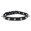 Collar de Cuero Punk Rock Popular Europeo y Americano para Mujer, Tendencia de Moda Personalizada, Gargantilla Bondage, Joyería Transfronteriza