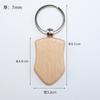 Nuevo llavero de madera de haya, creativo, DIY, joyería de madera, recuerdo de negocios de madera, regalo, colgante, personalización