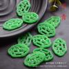 Jade Rojo Jade Verde Seco Jade Púrpura Colgante Candado de Loto 20X30Mm DIY Aretes Antiguos Accesorios de Solapa Prensados