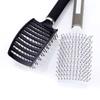 Peine para Costillas de Cerdo, Forma Esponjosa, Peine Curvo Grande, Peine Masajeador para Cabello Suave, Peine para Cabeza de Peluquería para Cabello Rizado, Peine Alisador de Cabello para el Hogar al por Mayor