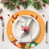 Decoración para Fiesta de Navidad Suministros Esteras de Mesa Redondas de Poliéster Antideslizantes Impermeables Aislantes Térmicos