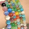 Cuentas Sueltas Ojo de Gato de Colores Cuentas Redondas Ojo de Gato Vidrio Sintético Cuentas para Joyería DIY Accesorios para Pulseras Collares