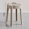 Bancos de plástico engrosados para uso doméstico, apilables, adecuados para mesas de comedor, como sillas de repuesto o como sillas de molino de viento/taburetes de remolino