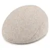 Boné Forward com Forro de Lã à Prova de Frio para Outono e Inverno para Meia-Idade e Idosos Proteção de Orelha Quente de PU para Exterior Boné de Pato para Homens, Velho e Avô Chapéu