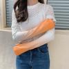 Manga de hielo con protección solar y cinta degradada para proteger los dedos y los brazos al aire libre, manga de seda de hielo elástica y fresca para mujer.