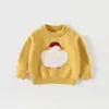 Suéter para niño, cálido y acogedor, suéter tejido estilo coreano para bebés e infantes, nueva colección otoño/invierno 2026, suéter de cuello redondo con dibujos animados para bebés niños