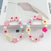 Moderna Cadena de Madera para Teléfono Móvil con Flores, Accesorios de Joyería DIY, Cuentas de Madera, Flor Pequeña, Colgante para Funda de Teléfono Móvil