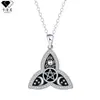 Knn-1183 Collar Geométrico Retro de Diseño Moderno Kamanqi Venta Caliente Transfronteriza Joyería con Colgante de Estrella y Luna Venta al por Mayor