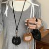 "Colgante Lindo" Ins Cuero Amor Bolsa Collar Colgante Mini Accesorios Gatito Billetera Monedero Bolsa Collar