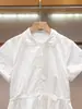 Shenzhen Nanyou ropa de mujer de alta gama verano nuevo estilo juvenil y moderno con cordón en la cintura para adelgazar vestido de manga corta para mujer