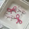 Pasador de Pelo Rosa de Lunares con Lazo Ins Versátil Otoño e Invierno Pinza para Flequillo Pinza Lateral Adorno para el Cabello Cabello Suelto Dulce Estilo Ins