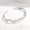 Pulsera transfronteriza europea y americana de acero de titanio que no se desvanece ajustable de acero inoxidable pulsera para mujer exagerada de alta gama pulsera abierta