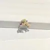 Design Único Anel Urso de Veludo Cupido Anel Versátil Acessório de Prata Fofo Estilo Fofo Anel Aberto
