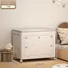 Armazenamento de Roupas Dobrável para Casa Quarto Roupas Colcha Caixa de Armazenamento Grande com Tampa Flip-Top Armário de Armazenamento Multifuncional