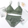 Sutiã de renda com triângulo francês transfronteiriço, lindo conjunto de costas, sem anel de aço, sutiã fino e sexy, roupa íntima feminina