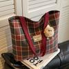 Bolso de Lona para Estudiante de Secundaria Estilo Nuevo 2026 para el Día a Día Gran Capacidad Bolso de Hombro para Clase Bolso Tote de Mano Retro a la Moda para Mujeres