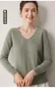 Nuevo Suéter de Punto Grueso de Cachemir 100% Puro sin Costuras de una Sola Pieza con Cuello en V en Forma de Corazón para Mujer, Jersey de Punto Holgado, Capa Base