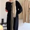 Cardigan Suéter de Tricô Torcido Casual Estilo Europeu para Mulheres, Comprimento Médio, Engrossado para Outono e Inverno 2025 Novo Modelo