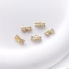 14K cor de ouro retendo saco de gravata borboleta zircônio pingente pequeno incrustado de zircão arco pingente diy joias artesanais acessórios pendentes