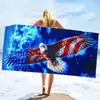 Toalla de Playa con Bandera Americana del Día de la Independencia Americana Transfronteriza de Amazon Toalla de Baño de Playa de Microfibra Toalla Extra Grande para Adultos