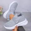 Transfronterizo Europeo y Americano Pedrería Suela Gruesa Con Cuentas Nuevo Velcro Moda Boca Profunda Mismo Estilo Centro Comercial Flyknit Casual Al Por Mayor Talla Grande
