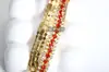 Cadena de Pedrería Soldada de Tres Filas 8+16+8 Cadena de Pedrería Densa Electroplateada Cadena de Pedrería Versátil Accesorios para Joyería DIY