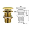 Accesorios para lavabo, desagüe de botón de acero inoxidable antiolor para lavabo estándar europeo