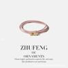 Goma elástica de estrella pentagrama fresca estilo coreano para el pelo de chica banda para el pelo para novio pulsera de pareja pulsera funda de cuero