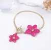 Moda europeia e americana transfronteiriça simples requintada socialite liga flor tornozeleira feminina elegante versátil nicho mais vendido feminino