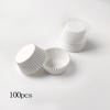 Vasos de papel para pasteles blancos puros al por mayor directos de fábrica, 100 barriles de papel para hornear de alta temperatura, papel grasiento para pasteles