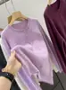 Hongmi Apparel/Serie Cepillada de Lana Cachemir Otoño-Invierno Suave Color Caramelo Cuello Redondo Botones Cardigan Suéter