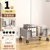 Carrito móvil multicapa de pie para almacenamiento de libros, adecuado para dormitorio, sala de estar o como carrito de bocadillos para debajo de la mesa