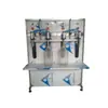 Máquina de envase semi-automática para líquidos químicos, máquina dosadora quantitativa de quatro cabeçotes para múltiplas garrafas, equipamento de envase para bebidas alcoólicas e não alcoólicas