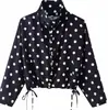 Europa Transfronteriza AliExpress INS Popular Moda Femenina Abrigo de Lunares