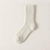 Meias de lã novas para outono e inverno, meias cano alto de cor sólida versáteis para senhoras, meias de cashmere absorventes de suor e respiráveis para crianças, meias quentes de inverno