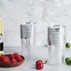 Taza de Aviación Desechable de 10 oz con Borde Dorado Taza de Plástico Desechable Espesada Moldeada por Inyección Taza para Bebidas, Jugos, Vino Tinto, Champaña