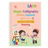 Libro de Caligrafía Mágica Ranurado para Niños Franceses, Libro de Práctica de Calco, Materiales de Aprendizaje para Jardín de Infancia Ejercicios