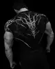 Breathedivinity Marca de Moda Americana Camiseta de Fitness para Hombre Deportiva de Secado Rápido Transpirable Alta Elasticidad Compresión Manga Corta