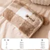 Manta para Perro y Gato de Franela a Cuadros Crema para Otoño e Invierno, Alfombrilla Gruesa y Cálida, Colchoneta para Gato