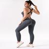 Mono Deportivo de Yoga con Estampado de Leopardo Transfronterizo Espalda Cruzada Escote en V Profundo para Mujer para Tensar el Abdomen y Levantar los Glúteos Mono Delgado