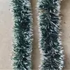 2 metros de guirnalda verde oscuro con borde blanco Verde oscuro borde verde nuevos suministros navideños decoración festiva de celebración borde de copo de nieve