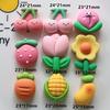 Simulação tulipa frutas vegetais DIY resina acessórios acessórios acessórios acessórios para o cabelo material buraco sapatos acessórios norte 15