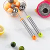 Sacabolas de Fruta Acero Inoxidable Cuchara para Sandía Herramienta de Tallado y Corte de Fruta Juego de Herramientas para Bandeja de Frutas