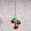 Ramo Artificial de Bola de Nieve de 3 Cabezas Flor de Seda Artificial Flor de Plástico Artificial Decoración de Sala de Estar de Alta Gama Flor de Boda Producto Terminado