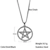 Nuevo Collar con Colgante Redondo de Estrella de Cinco Puntas Geométrico Personalizado para Parejas, Estilo Versátil Moderno y a la Moda