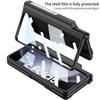 Aplicable Transfronterizo Samsung ZFold5 Estuche para Bolígrafo Plegable Estuche para Teléfono Móvil Soporte Armadura Ventana Deslizante Lente Absorción Magnética Cobertura Total Estuche de Cuero