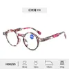 Entra en las Nuevas Gafas de Lectura Literarias Retro para Mujer, Montura Redonda Pequeña, Gafas de Lectura de Alta Definición con Filtro de Luz Azul, Estampado de Leopardo Personalizado